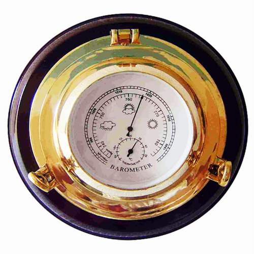 Barometer in Porthole Round