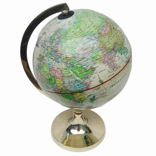 Globe on Brass Stand